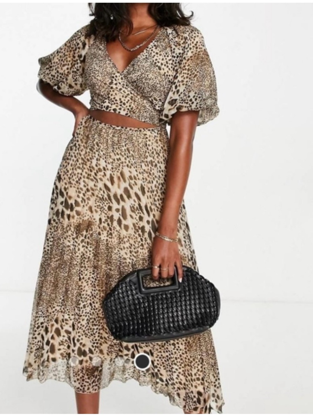 ASOS Animal Print Midi Dress Sz 6 Short sleeve Resort Beach